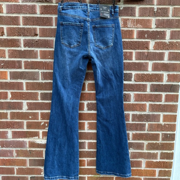 I&M Denim Black Label NWT High Rise Flare Dark Wash Women’s Jeans Size 29 - Picture 6 of 15